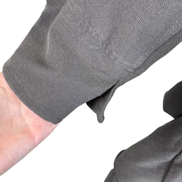 Eileen Fisher Rye Washable Crepe Slouchy Pocket Stretchy Open Kimono Tunic L - Picture 4 of 6